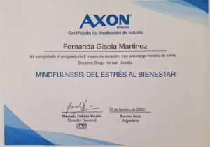 Título Fernanda: Mindfulness, del estrés al bienestar.